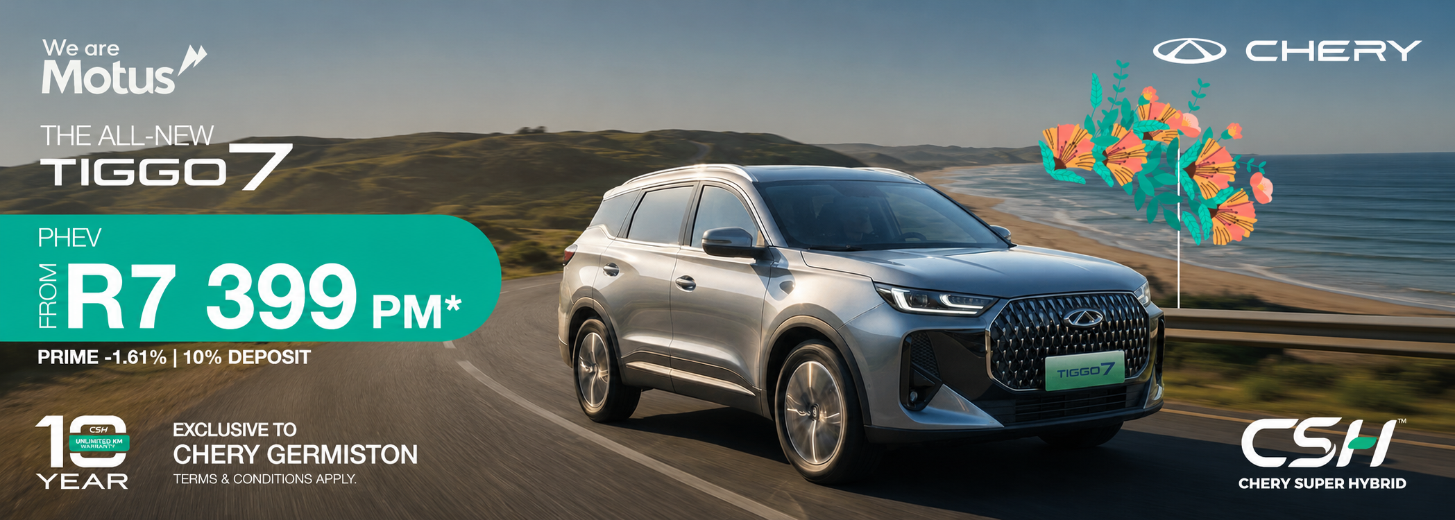 Chery Tiggo 7 PHEV From R7 399 PM banner