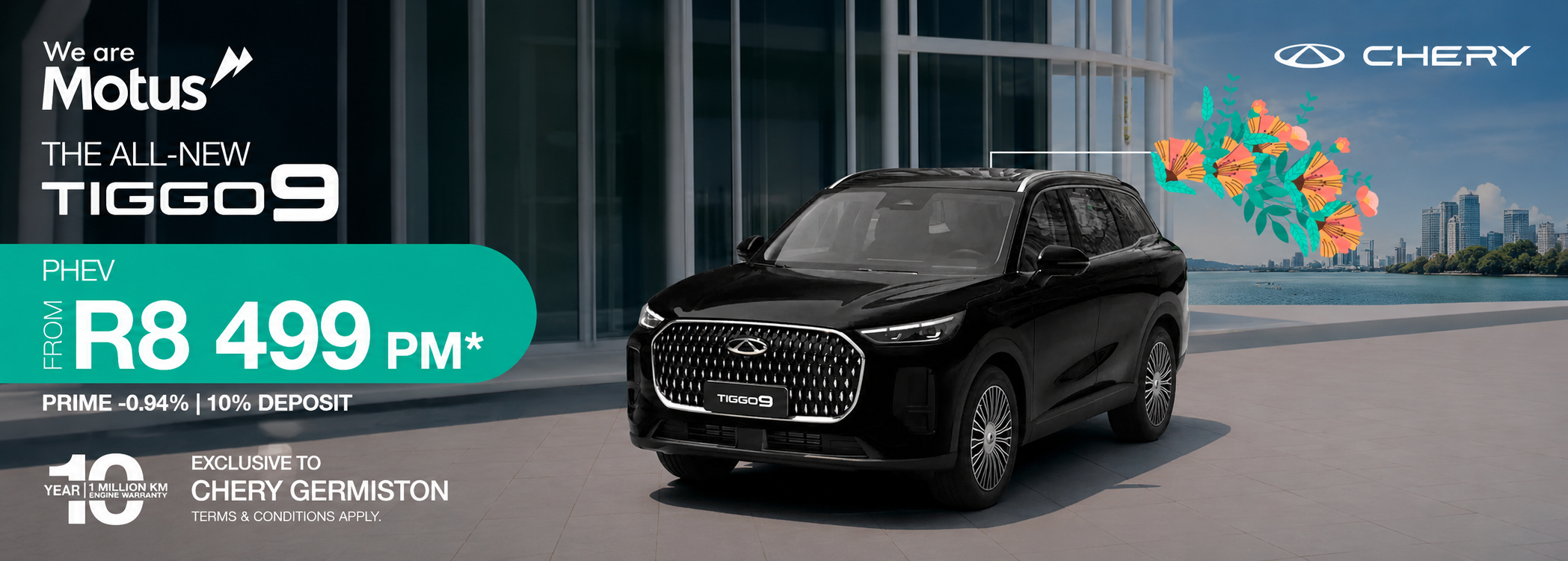 Chery Tiggo 9 PHEV From R8 499 PM banner
