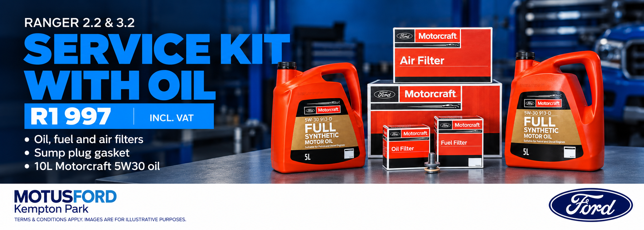 Ford Ranger 2.2 / 3.2 Service Kit & Oil banner 0