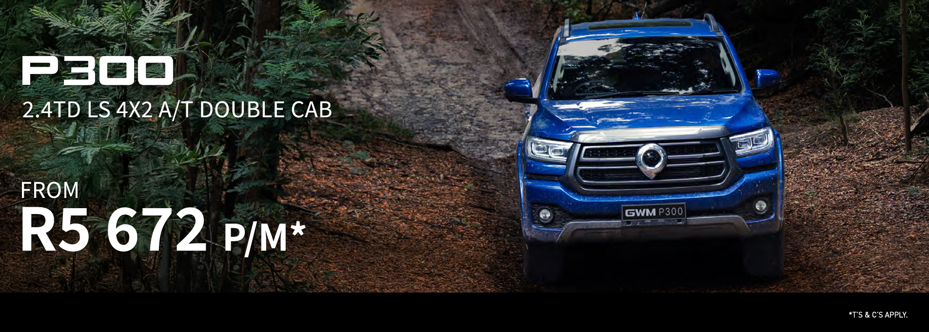 GWM P300 2.4TD LS 4x2 A/T Double Cab banner