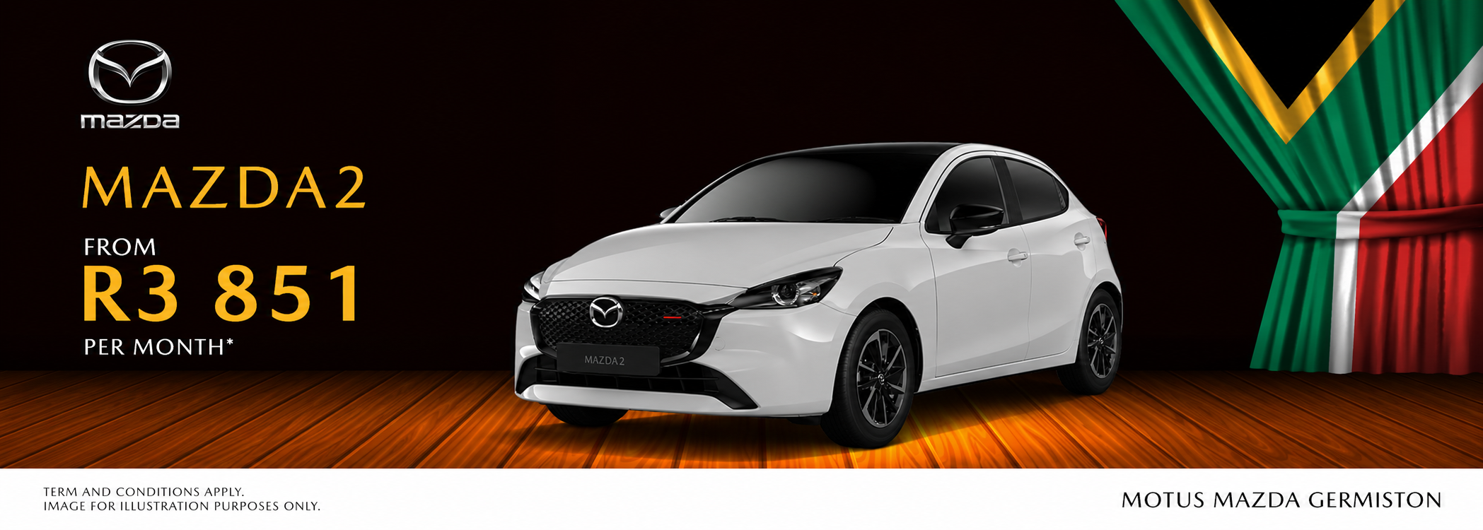 Mazda2 From R3 851 per month banner