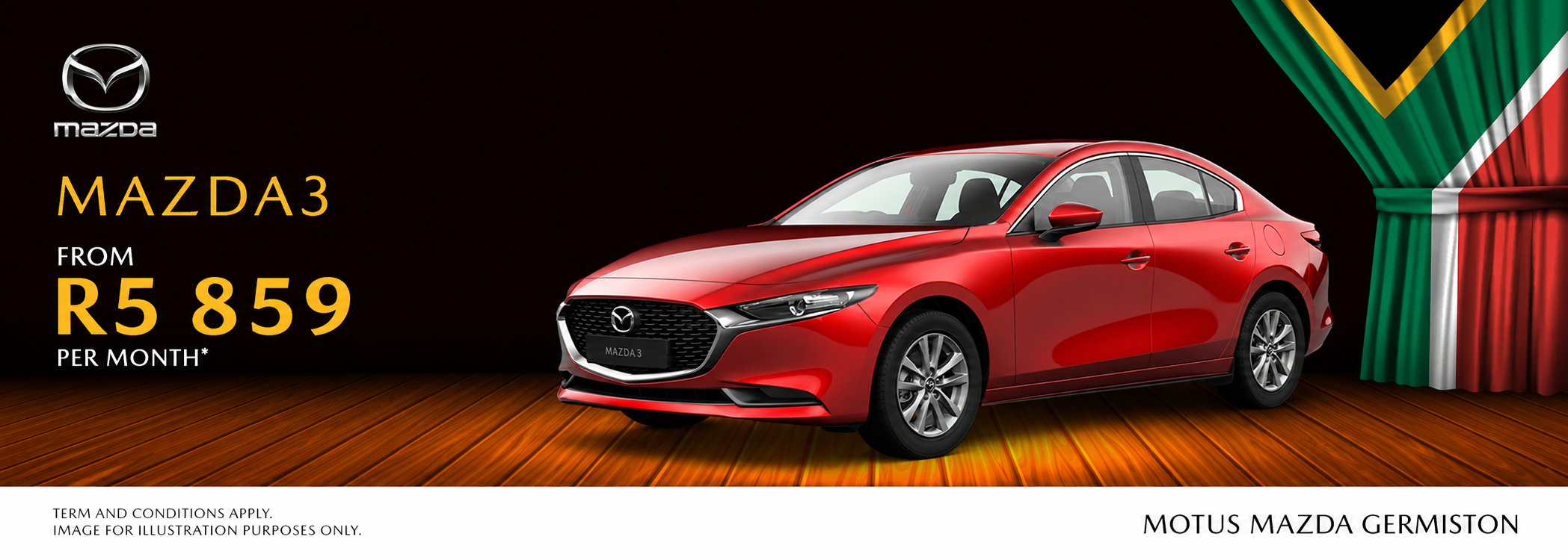 Mazda3 From R5 859 per month banner