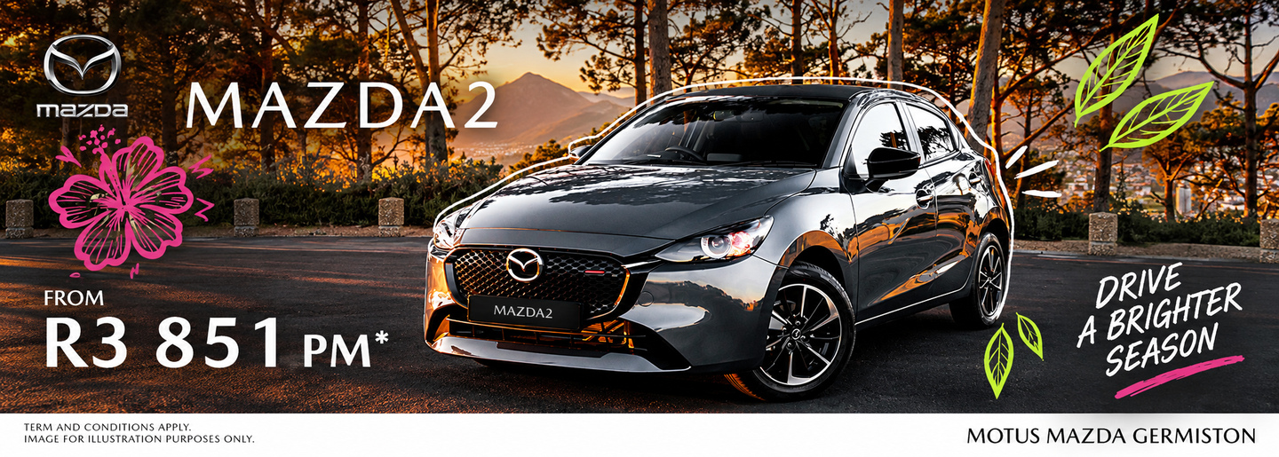 Mazda2 From R3 851 per month banner