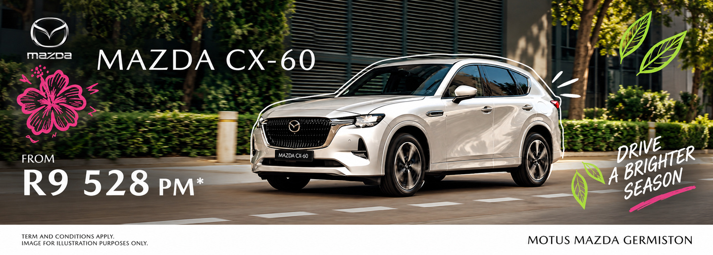 Mazda CX-60 From R9 528 per month banner