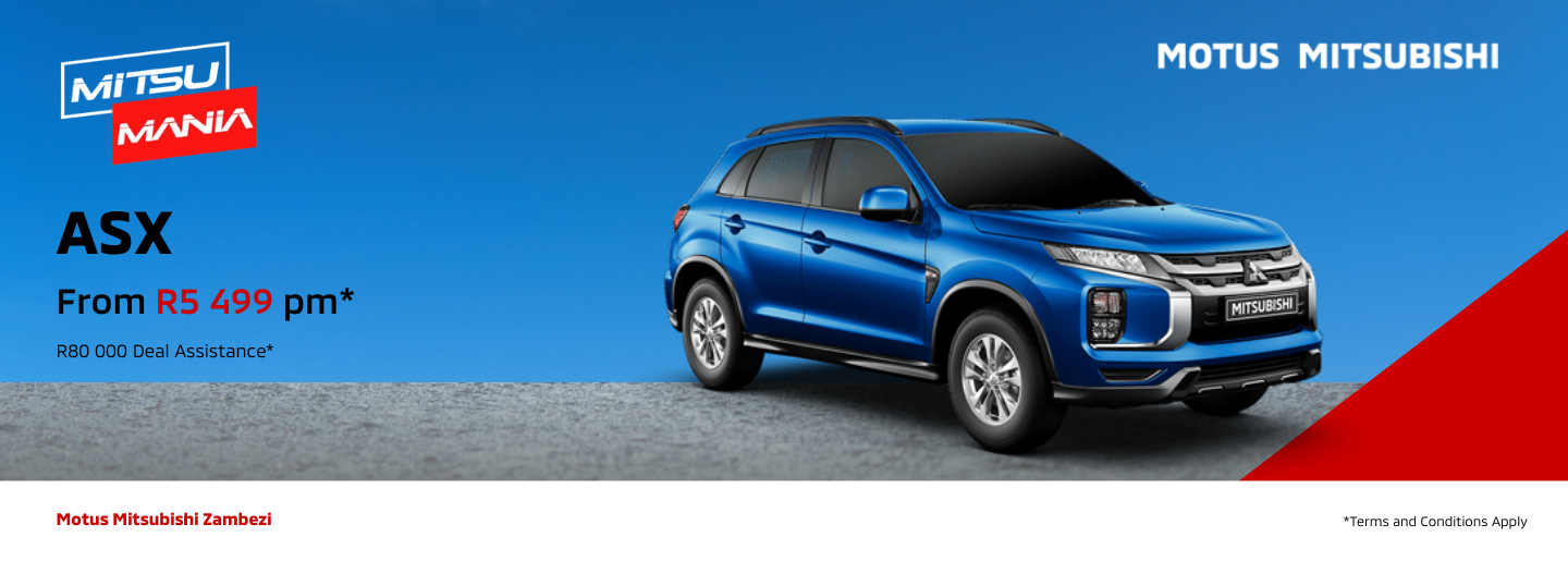 The Mitsubishi ASX with R80 000 Deal Assist banner