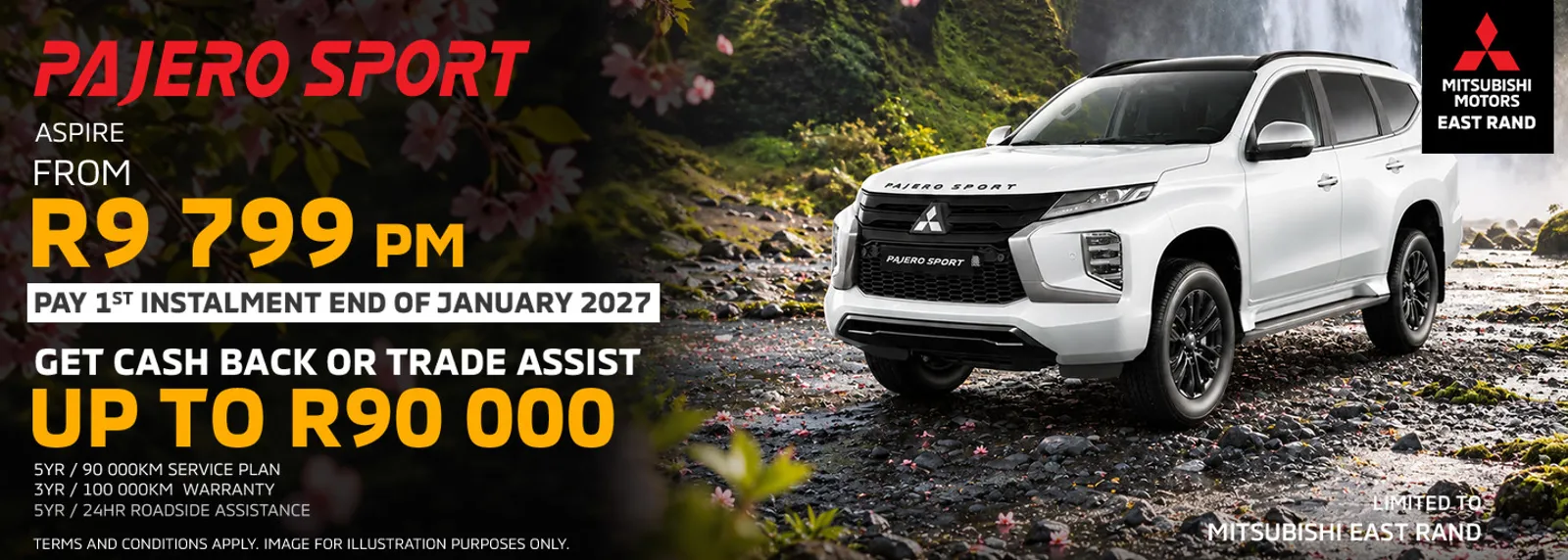 Mitsubishi Pajero Sport Aspire From R9 799 PM  banner