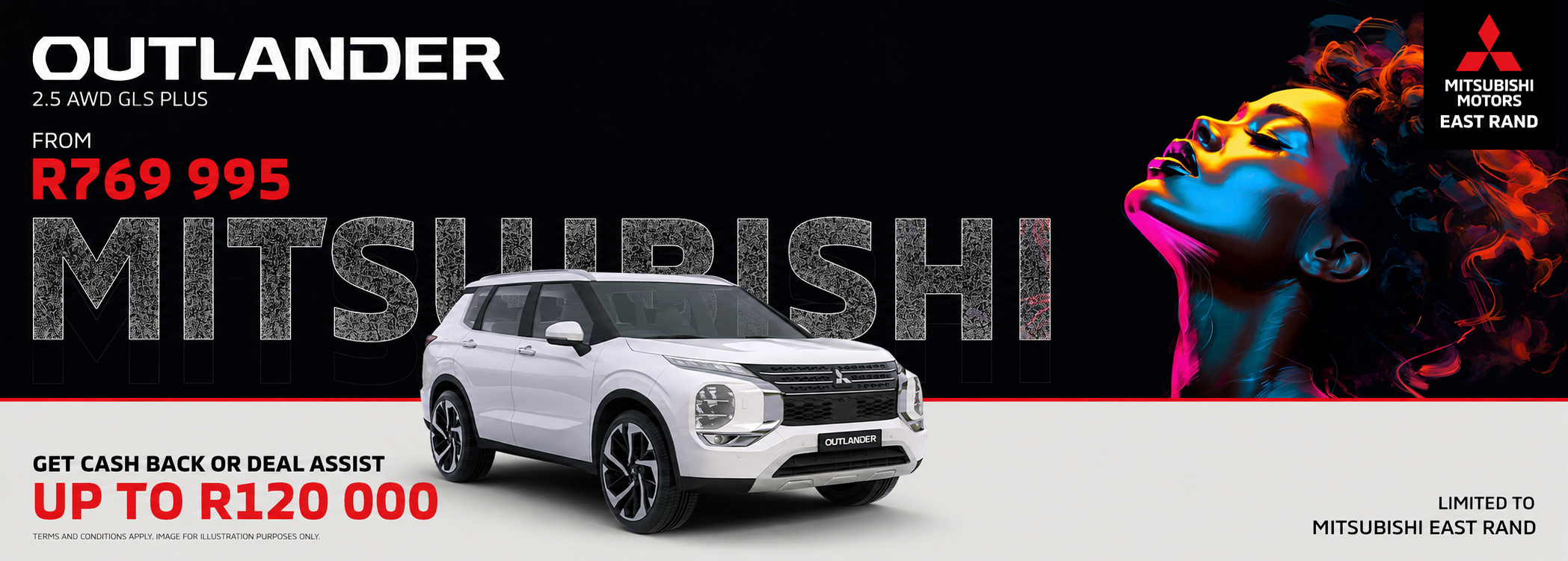 Mitsubishi Outlander 2.5 AWD GLS Plus From R769 995 banner