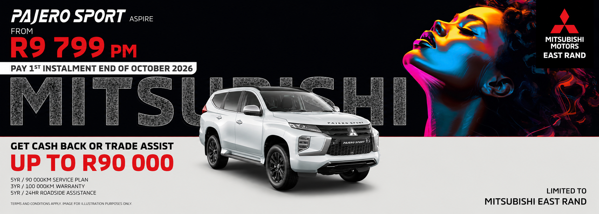 Mitsubishi Pajero Sport Aspire From R9 799 PM  banner