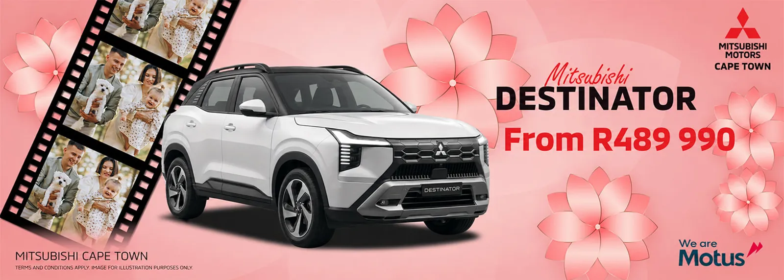 The Mitsubishi Destinator banner