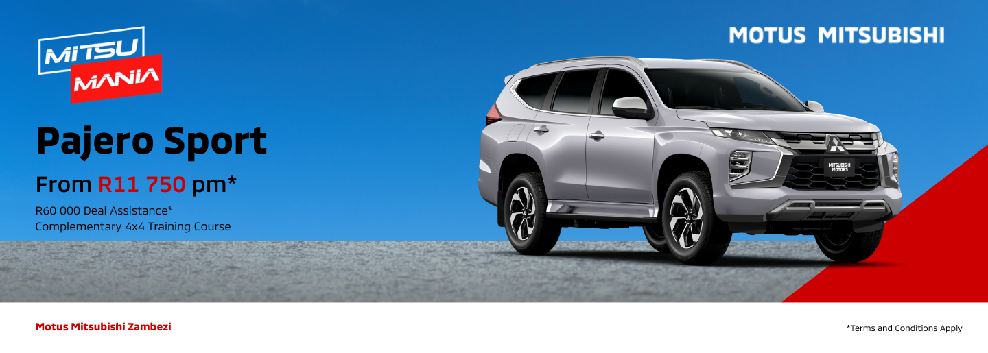 The Mitsubishi Pajero Sport with R60 000 Deal Assist banner