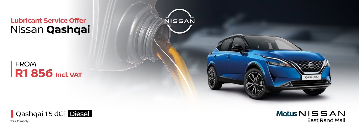 Nissan Qashqai 1.5 dCi Diesel Lubricant Service Offer banner