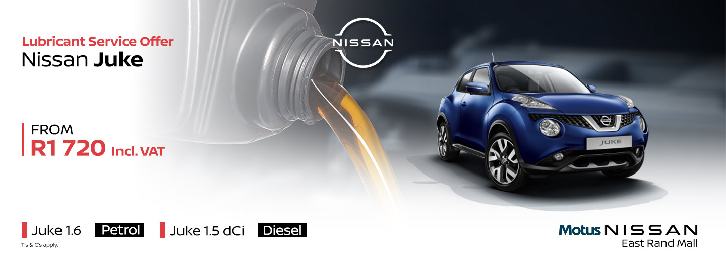 Nissan Juke Lubricant Service Offer banner