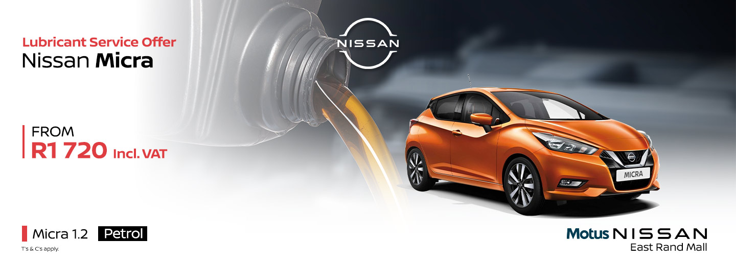 Nissan Micra Lubricant Service Offer banner