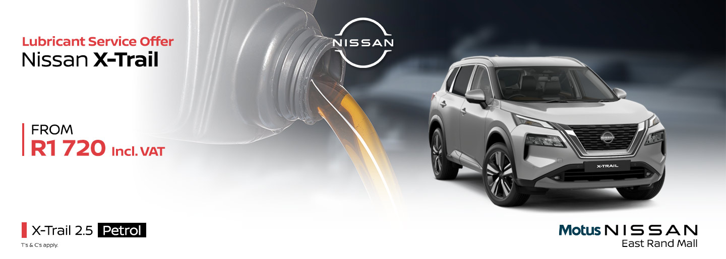 Nissan X-Trail 2.5 Petrol Lubricant Service Offer banner