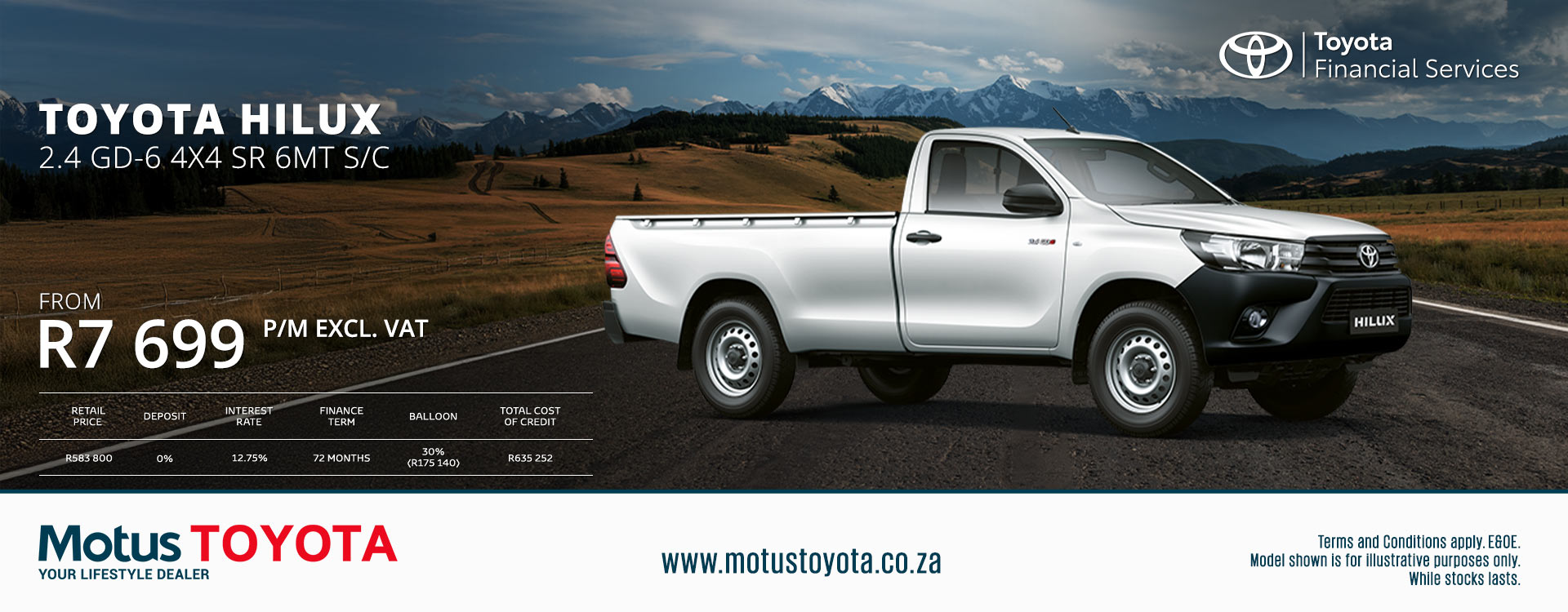 Toyota Hilux 2.4 GD-6 4x4 SR 6MT S/C banner