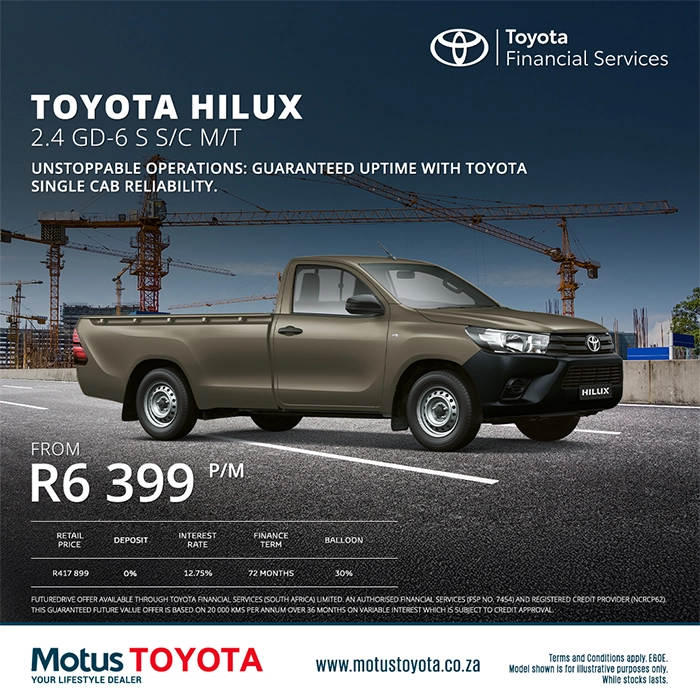 The Toyota Hilux 2.4 GD-6 S Single Cab