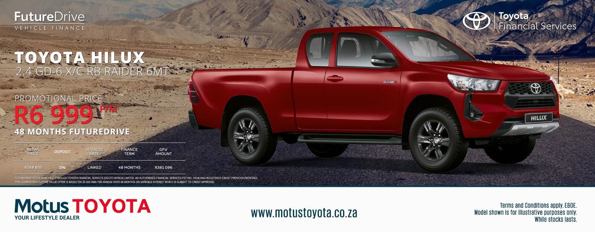 Toyota Hilux 2.4 GD-6 X/C RB Raider 6MT banner