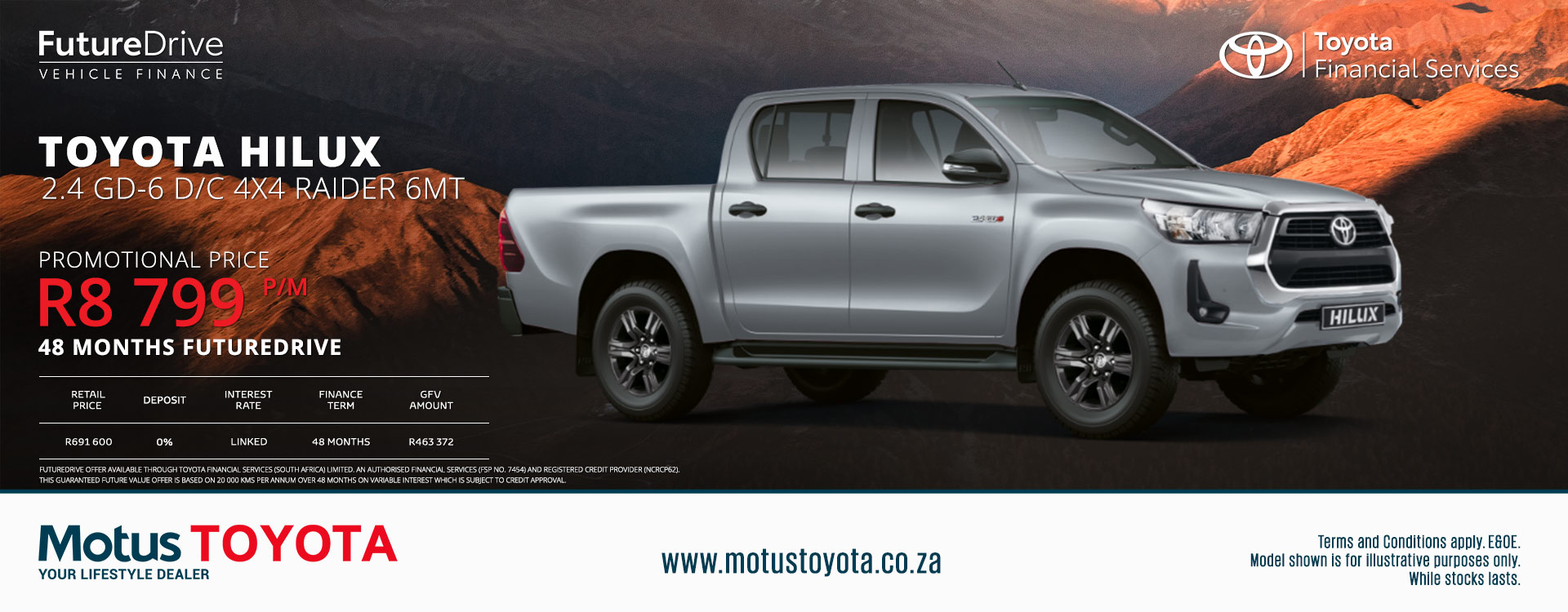 Toyota Hilux 2.4 GD-6 D/C 4x4 Raider 6M/T banner