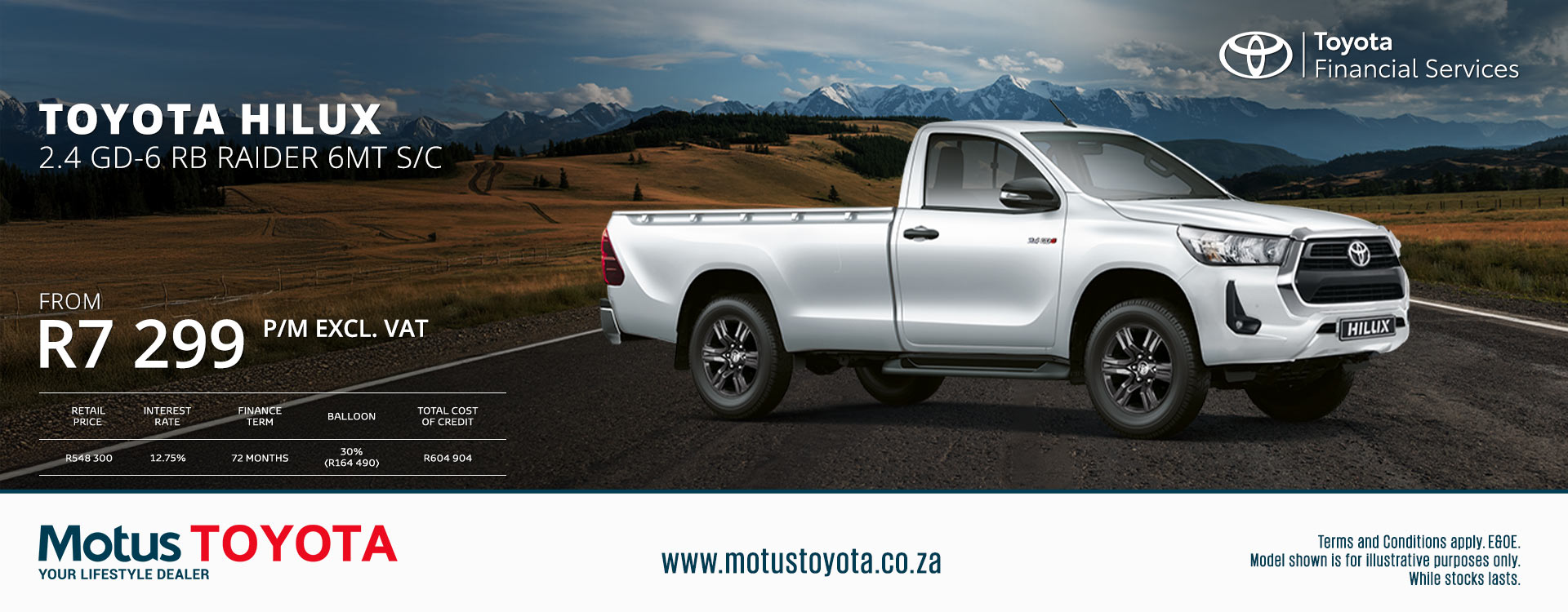 The Toyota Hilux 2.4 GD Raider 6MT S/C banner