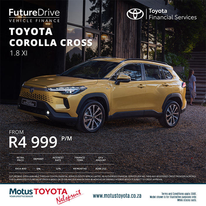 The Toyota Corolla Cross 1.8 XI from only R4 999 per month