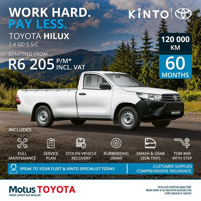 Toyota Hilux 2.4 GD S Single Cab with Full Maintenance