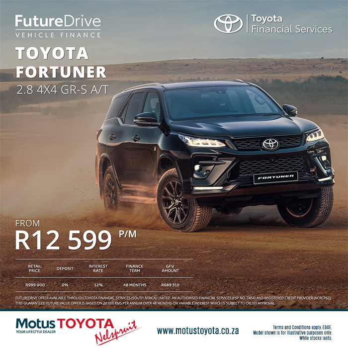 The Toyota Fortuner 2.8 4x4 GR-S A/T From only R12 599 pm