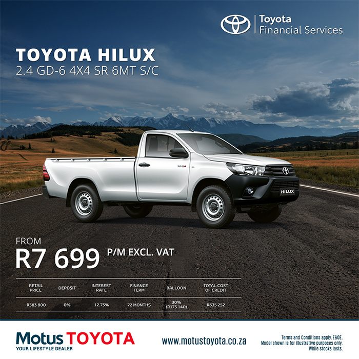 Toyota Hilux 2.4 GD-6 4x4 SR 6MT Single Cab