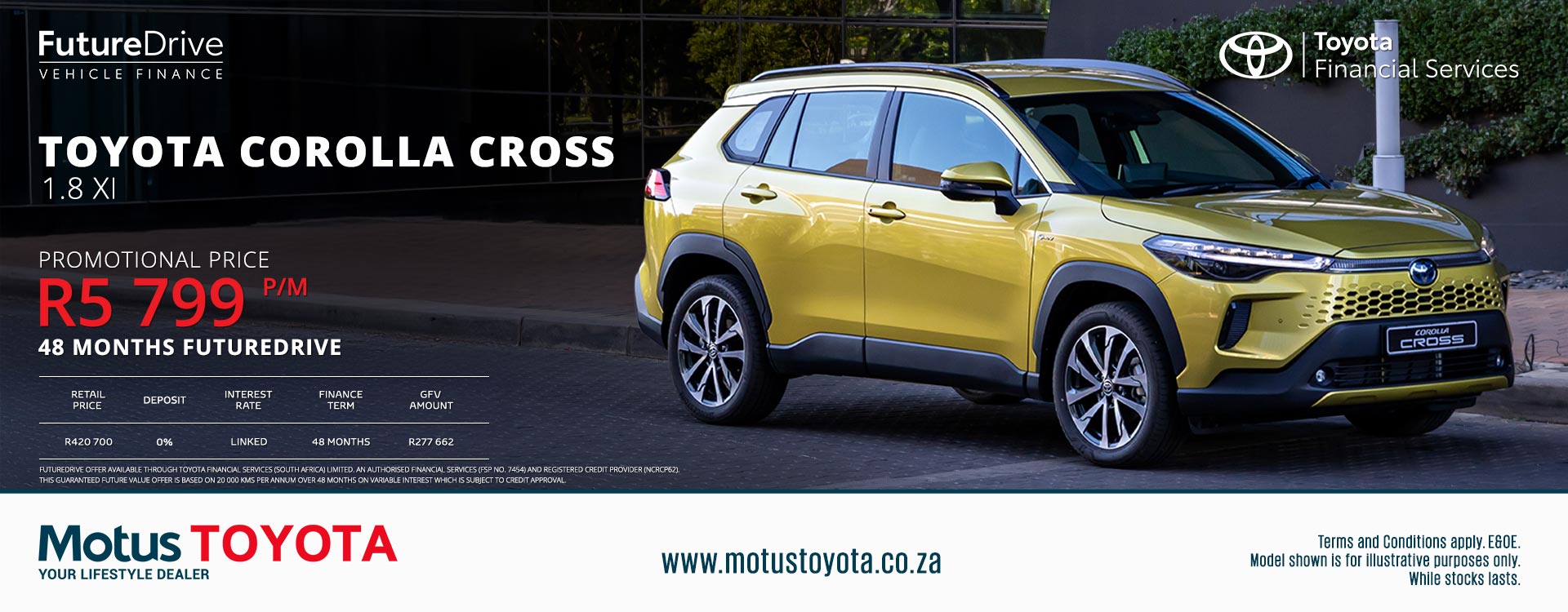 The Toyota Corolla Cross 1.8 XI banner