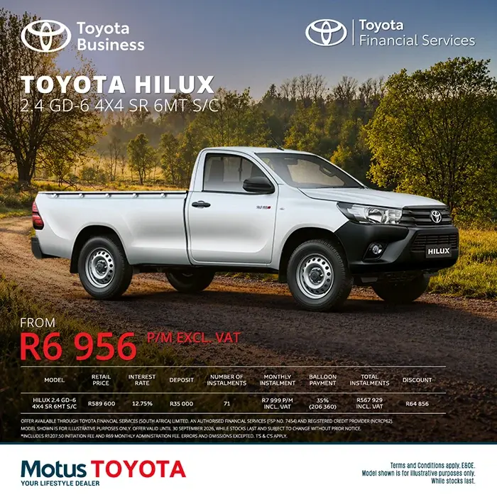 Toyota Hilux 2.4 GD-6 4x4 SR 6MT Single Cab