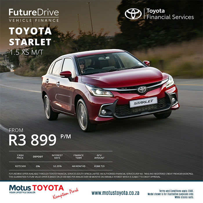 Starlet 1.5 XS Manual Transmission From R3 899 pm
