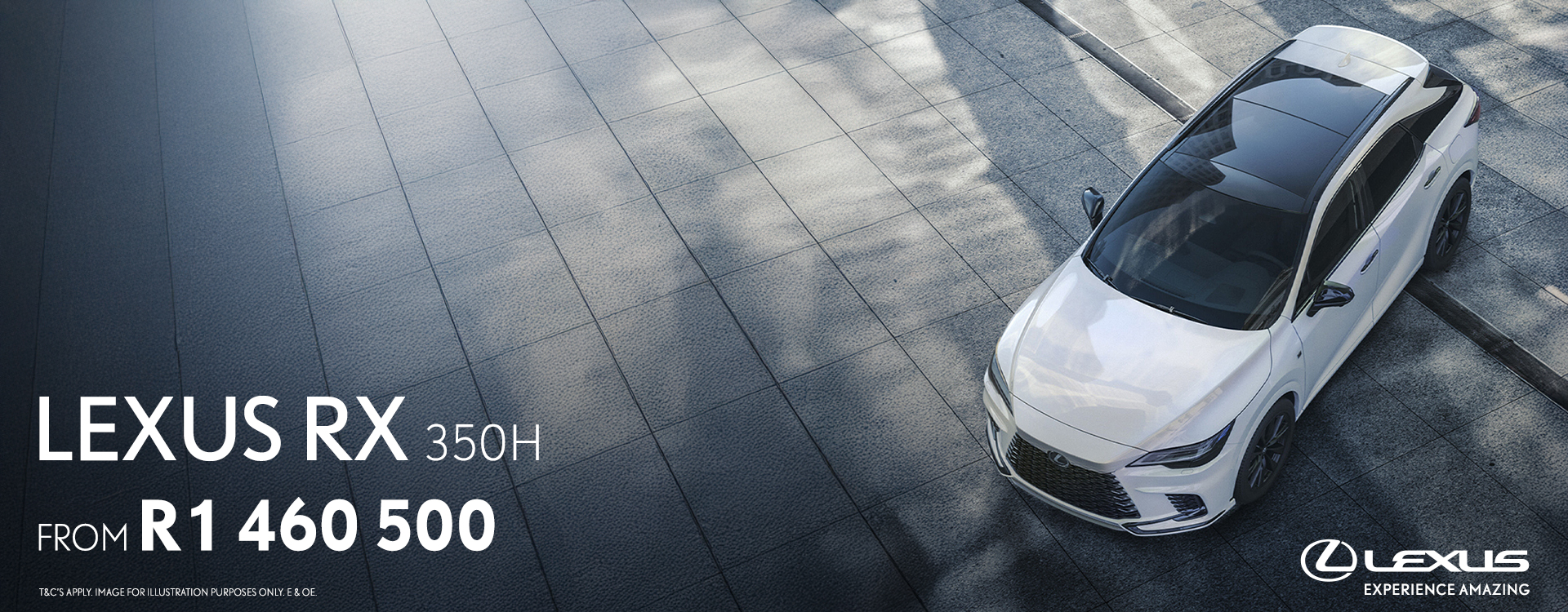 The Lexus RX 350H banner