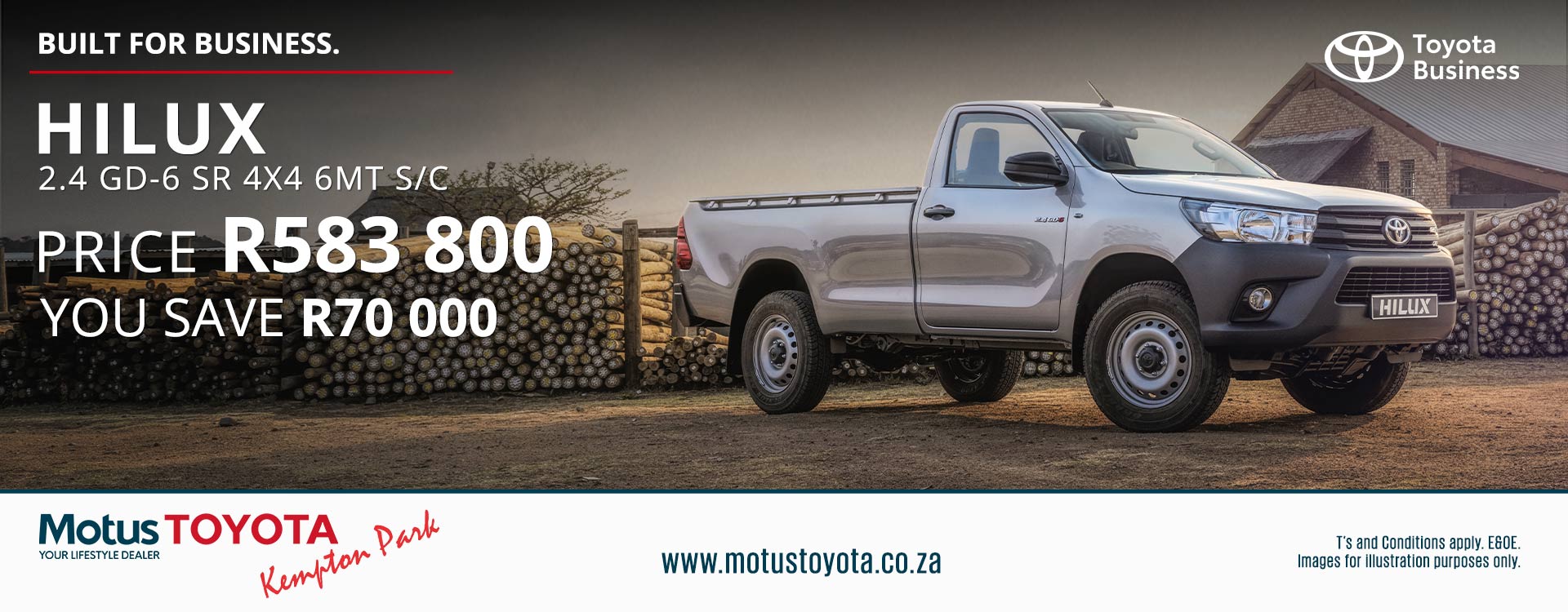 Toyota Hilux 2.4 GD-6 SR 4x4 6MT S/C banner