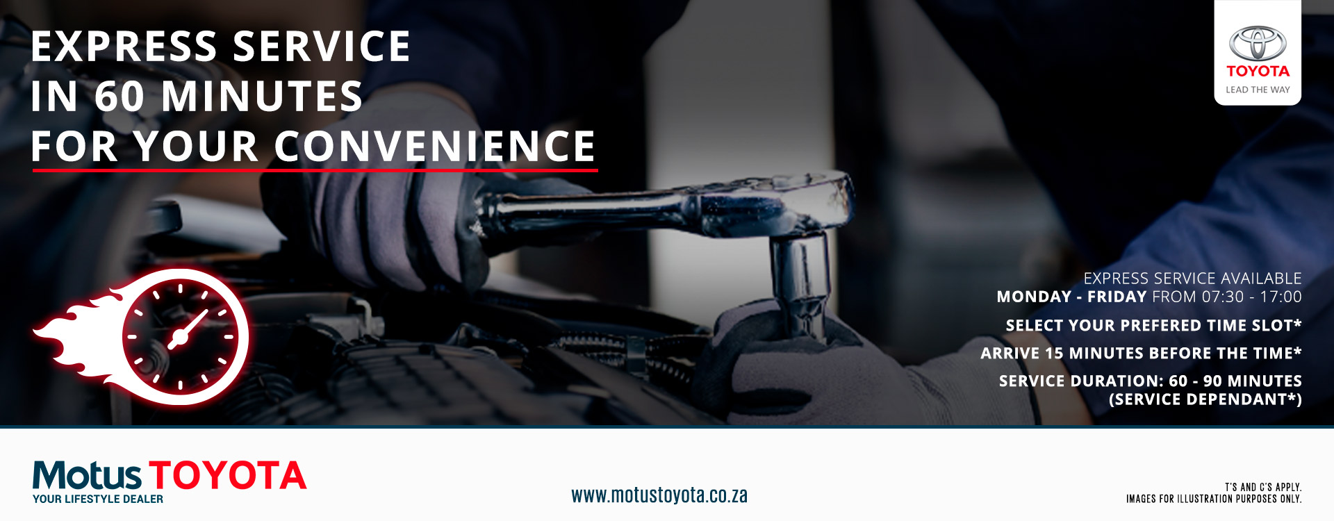 Express Service at Motus Toyota banner