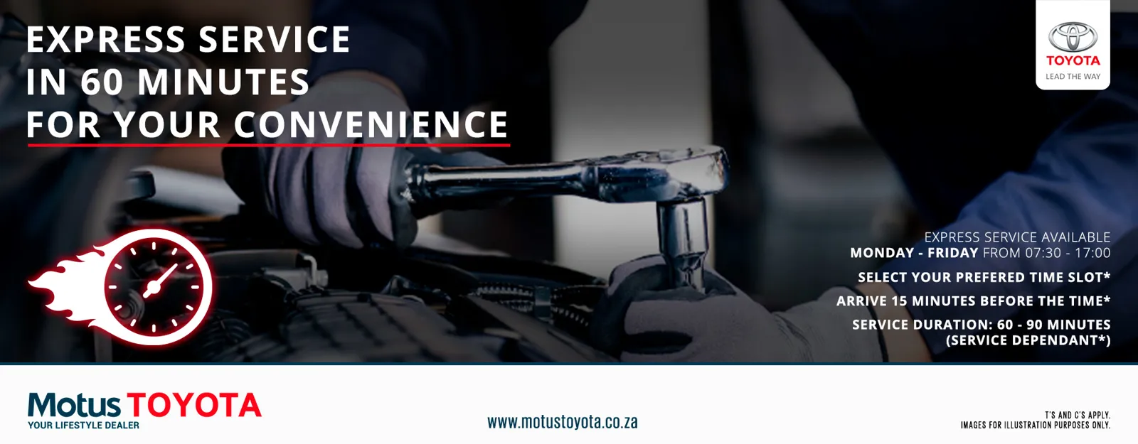 Express Service at Motus Toyota banner