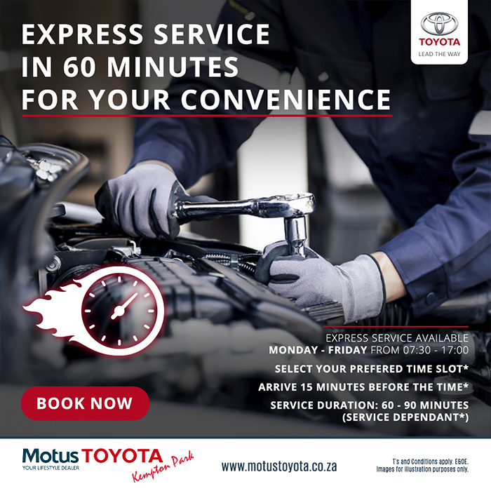 Express Service at Motus Toyota Kempton Park